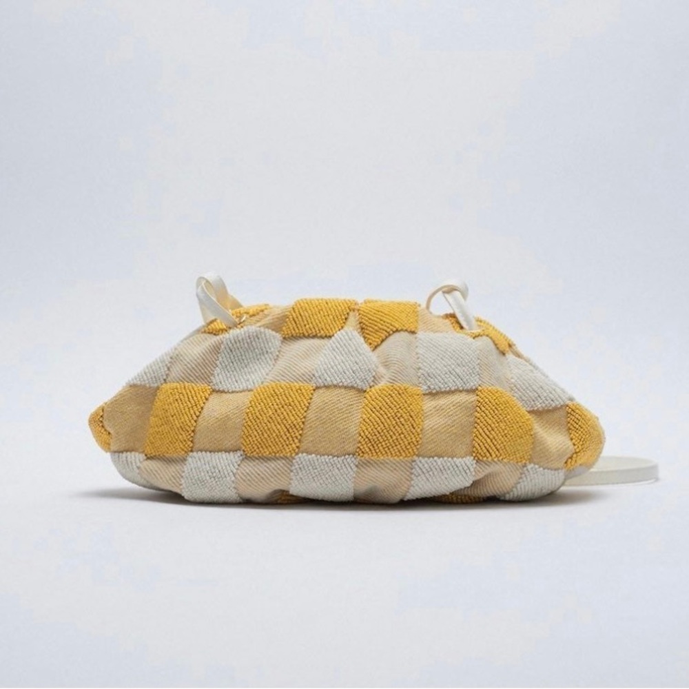 ZARA BEADED CROSSBODY CLUTCH BAG